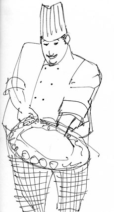 Katchen: sketch of Chef Chuck