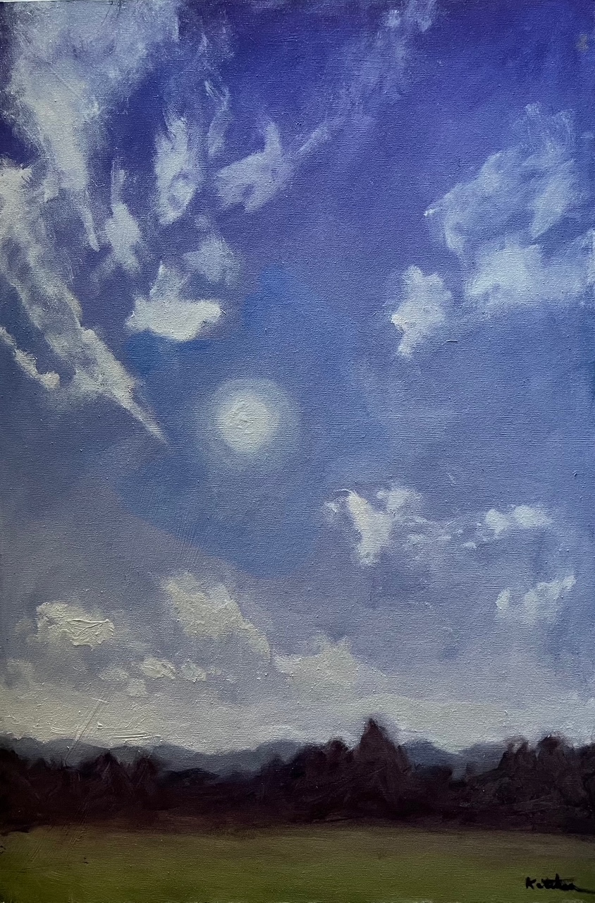 Moonlit sky landscape